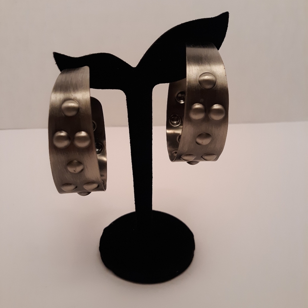 Bumpy Metal Hoop Earrings